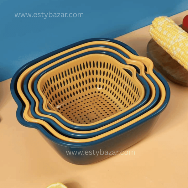8pc Bowl and Strainer Set: Your Kitchen's New Solution! - Image 1