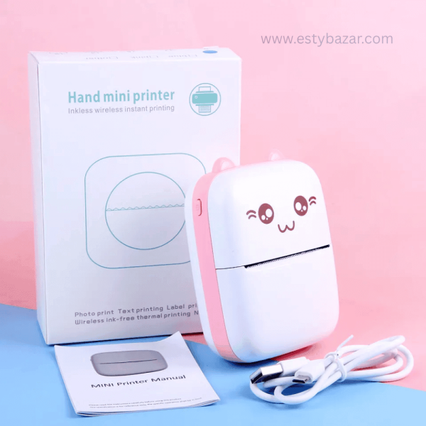 Mini Thermal Printer: Wireless BT Photo & Label Printer (Ink-Free) - Image 1
