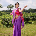 Pure Tangail Cotton Saree - 13.5 Hat - Image 2