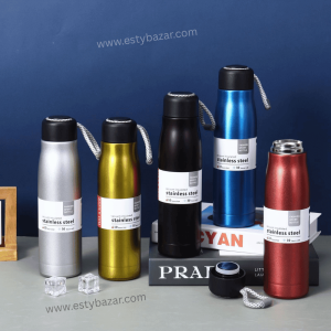 Stainless Steel Metal Reusable Portable 500ml Hot/Cold Water Bottle