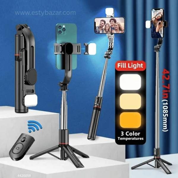 L13DSelfieStick, BluetoothSelfieStick, DoubleFillLight, TripodStick, 360Rotation, SelfieGear, MobilePhotography, VloggingTool, iOSAndroidCompatible, ContentCreator, PortableGadget, BanglaTech, SelfieLover, SmartGadget